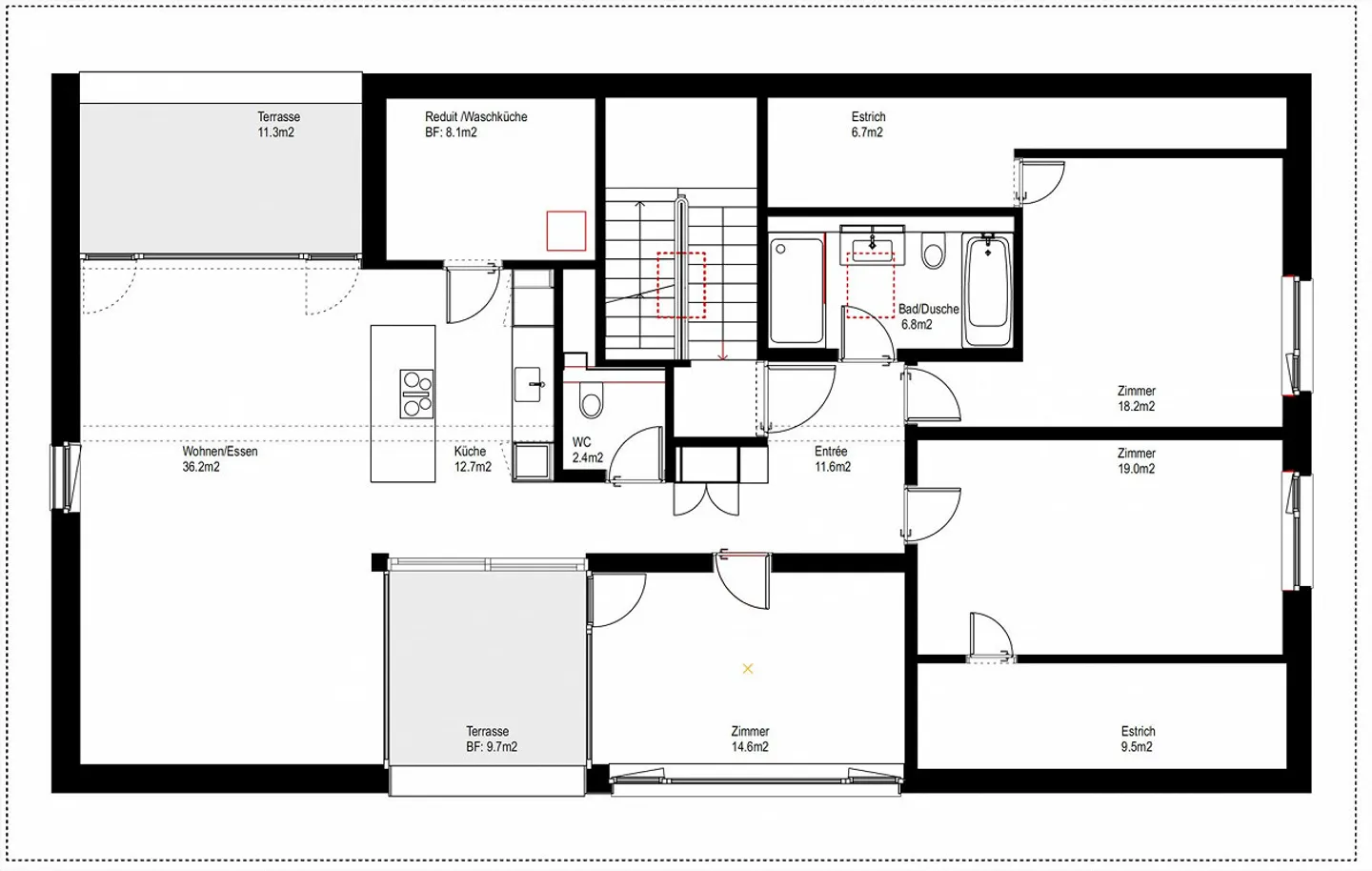 4.5-room penthouse apartment 126m2 - Photo 6 of 6