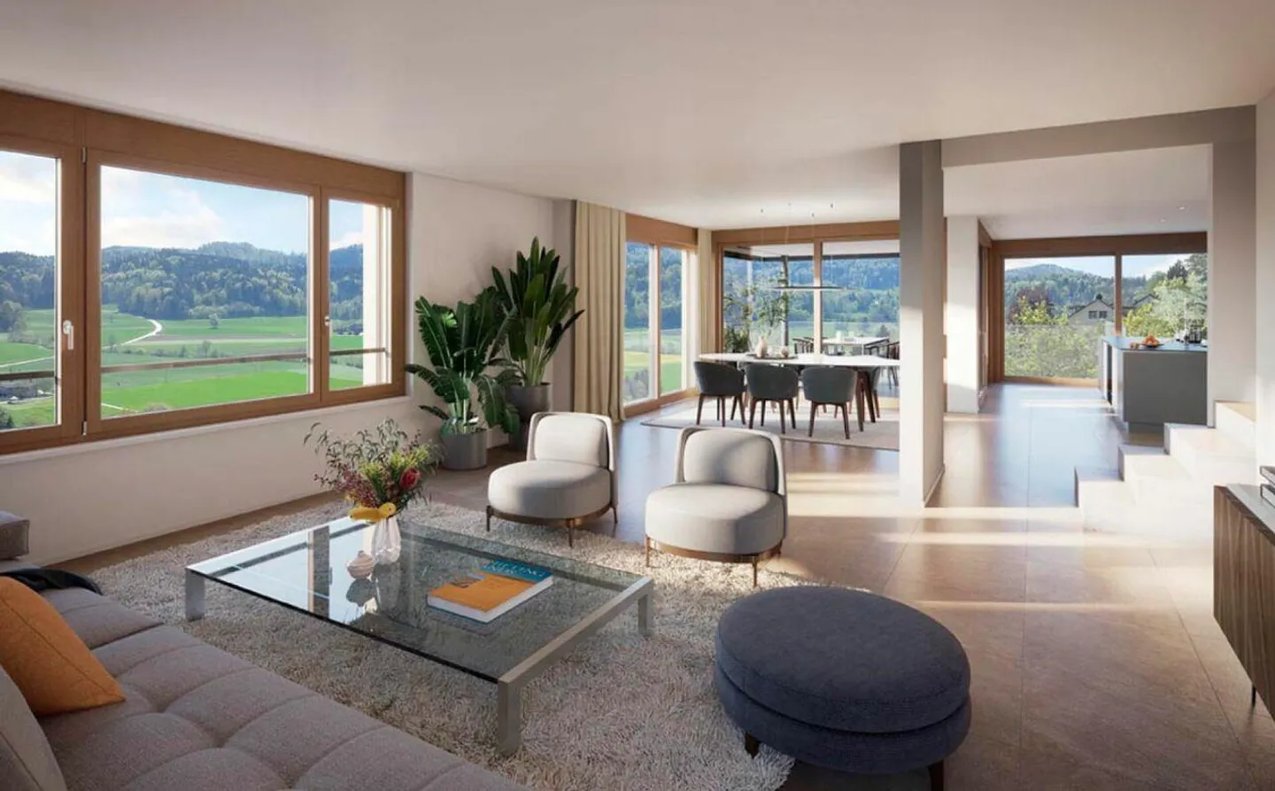 Vista panoramica da sogno sull'Alpstein con Säntis e Churfirsten - Casa a terrazza di 5,5 stanze - Foto 12 di 17