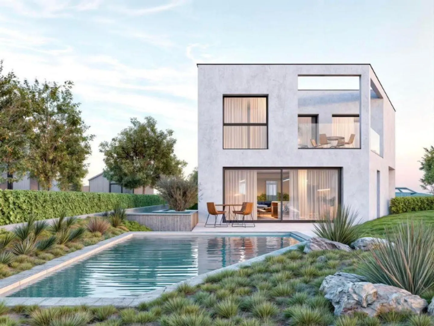 Villa mit Schwimmbad im Bau in Mendrisio, im grünen Stadtteil Salorino - Foto 1 von 7