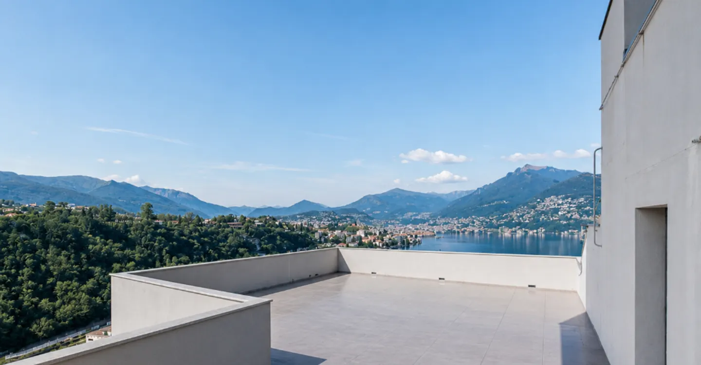 Außergewöhnliche 3,5-Zimmer-Wohnung mit Seeblick in Pazzallo - Foto 9 von 10