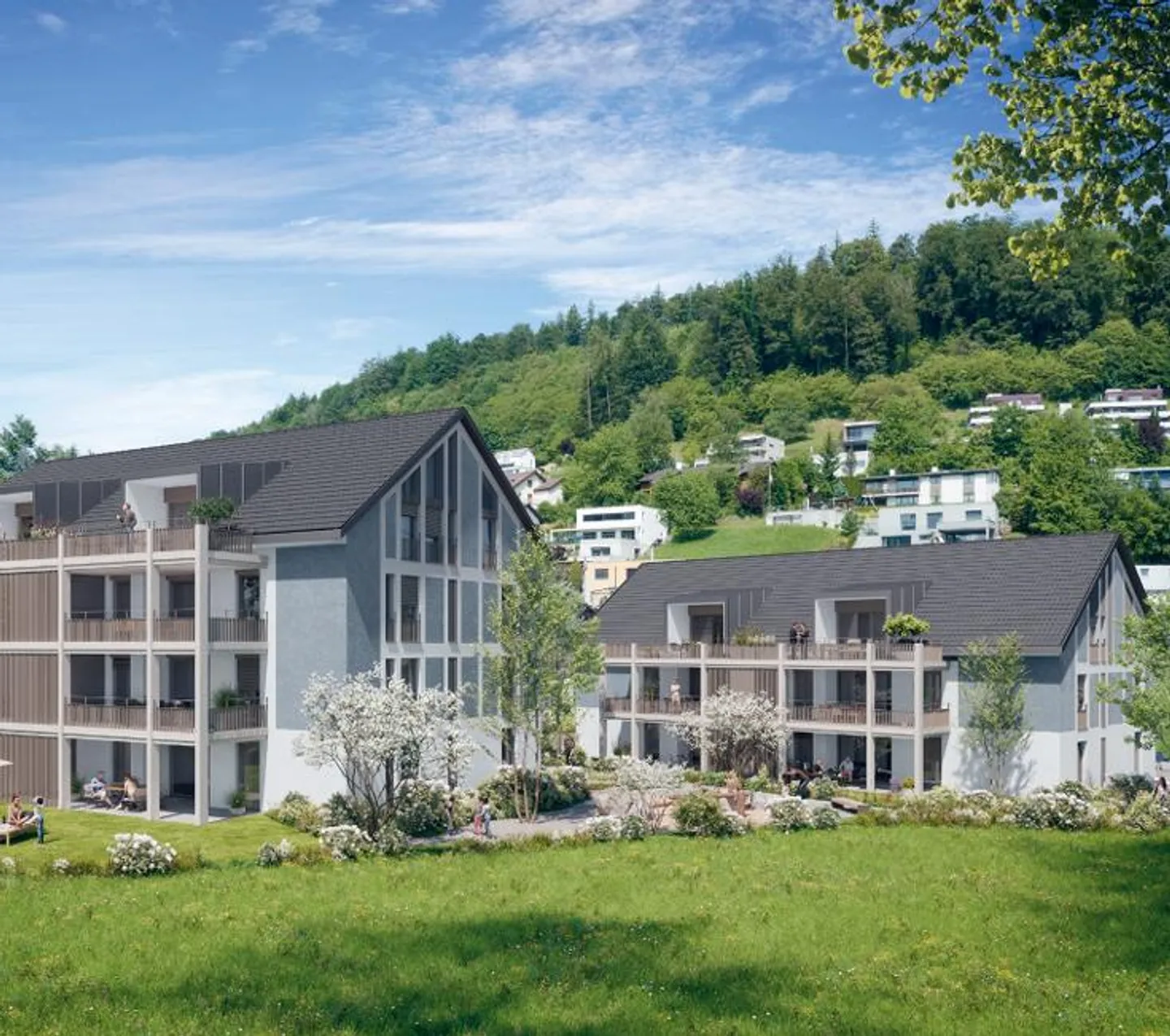 Première occupation dans un nouveau bâtiment : 2 spacieux appartements mansardés de 3,5 pièces à Schafisheim - Photo 2 sur 9