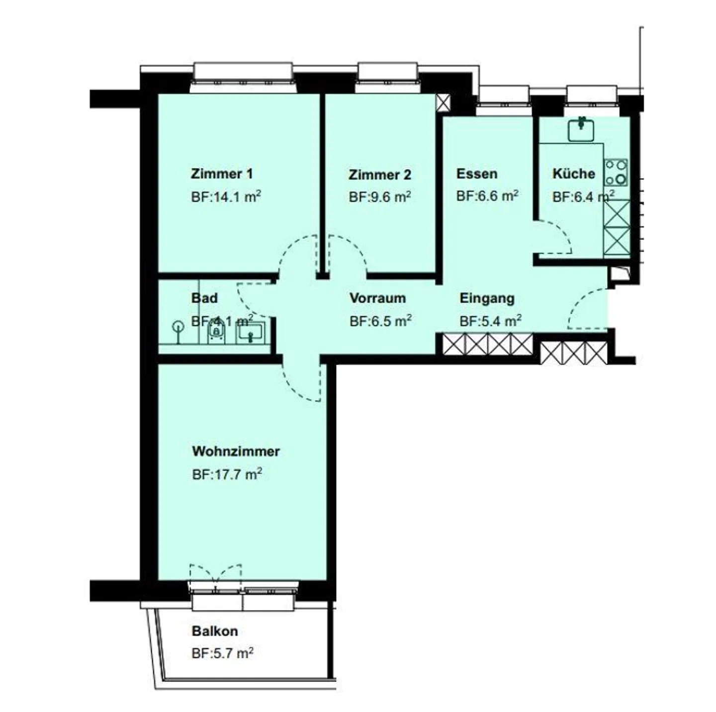 Sanierte 4.5-Zimmerwohnung beim Rosengarten - Mieten ohne Kaution! - Foto 9 von 9