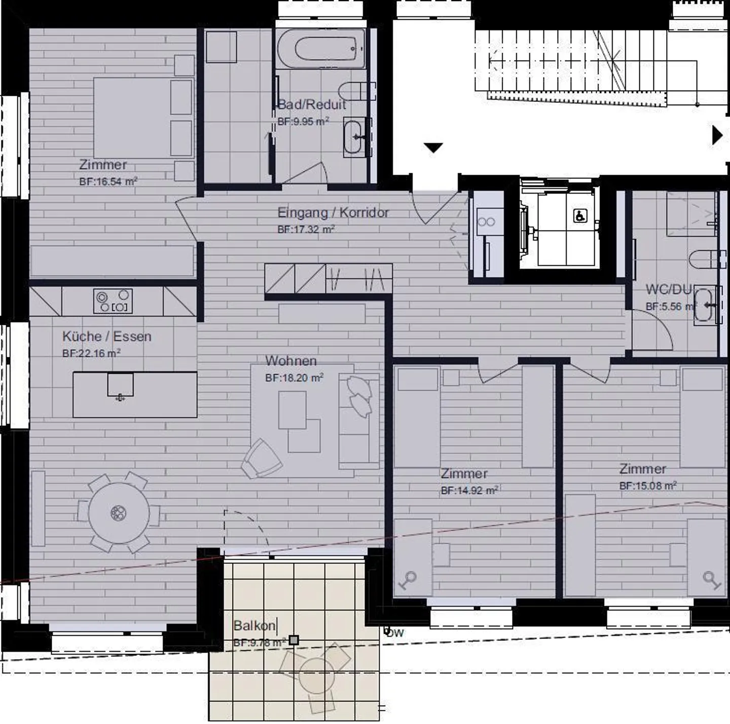 Modernes 4.5-Zimmer Apartment - Foto 13 von 14