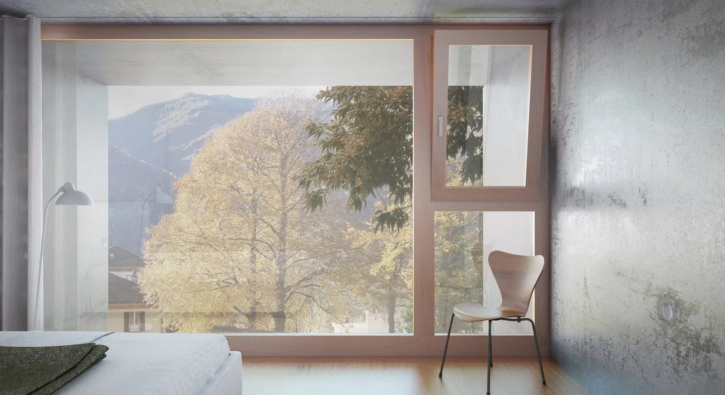 Luce, cemento e legno incorporati tra il verde e le montagne di Valmaggesi - Foto 8 di 11