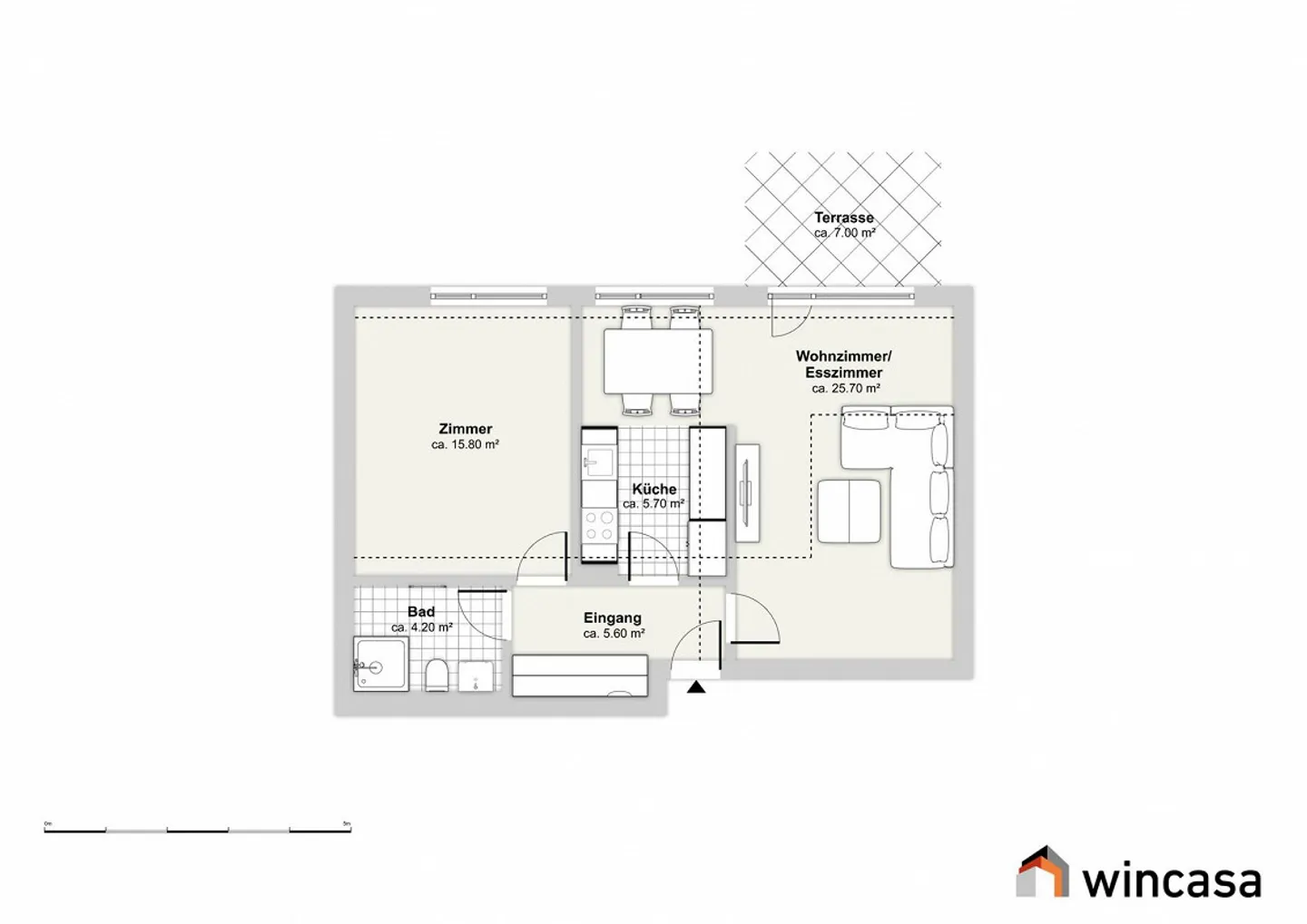 Modern Apartment with Balcony - Photo 7 of 7