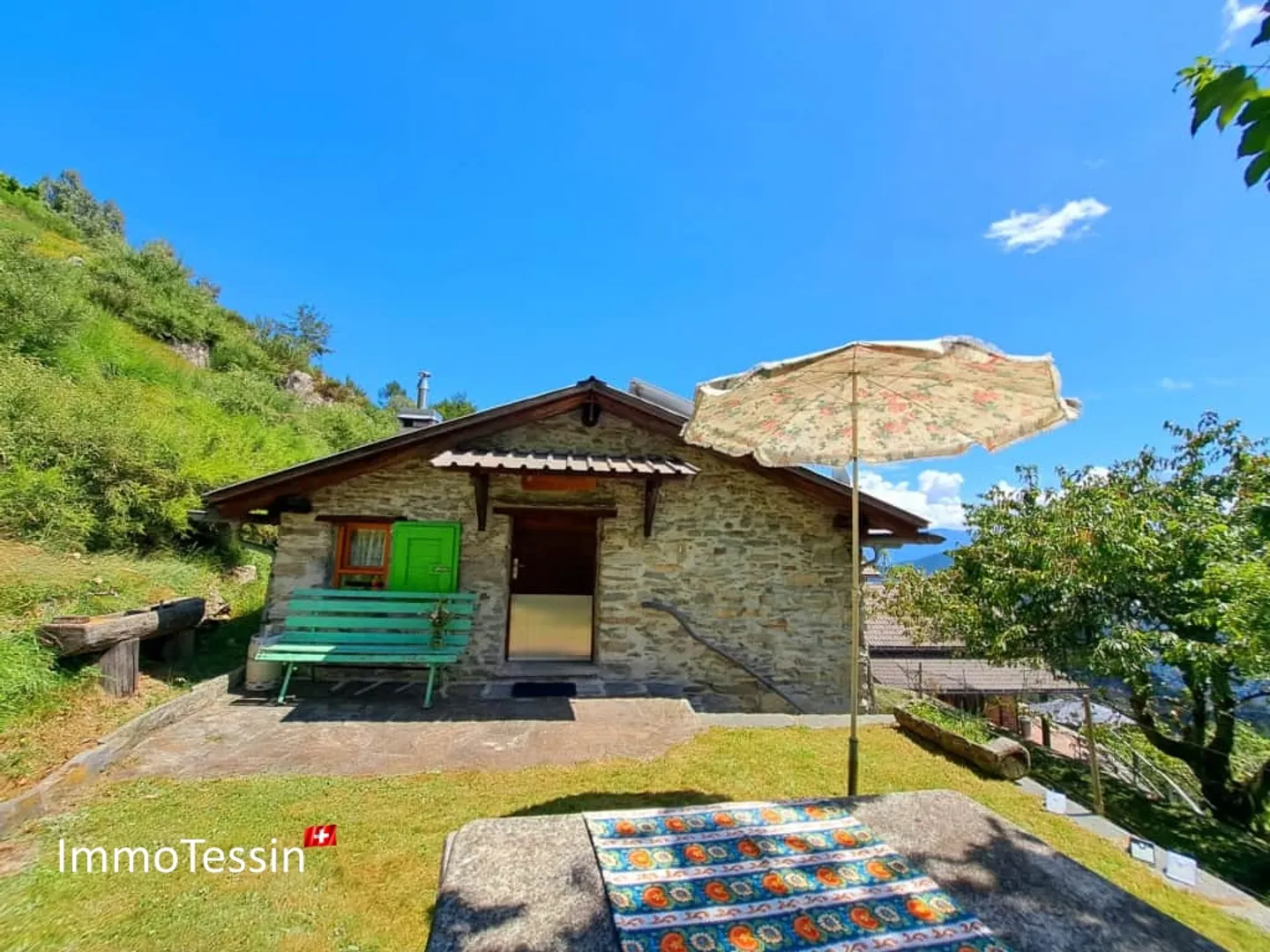 Rustico con vista mozzafiato sulle montagne ticinesi e 6360 m2 di terreno - Foto 3 di 13