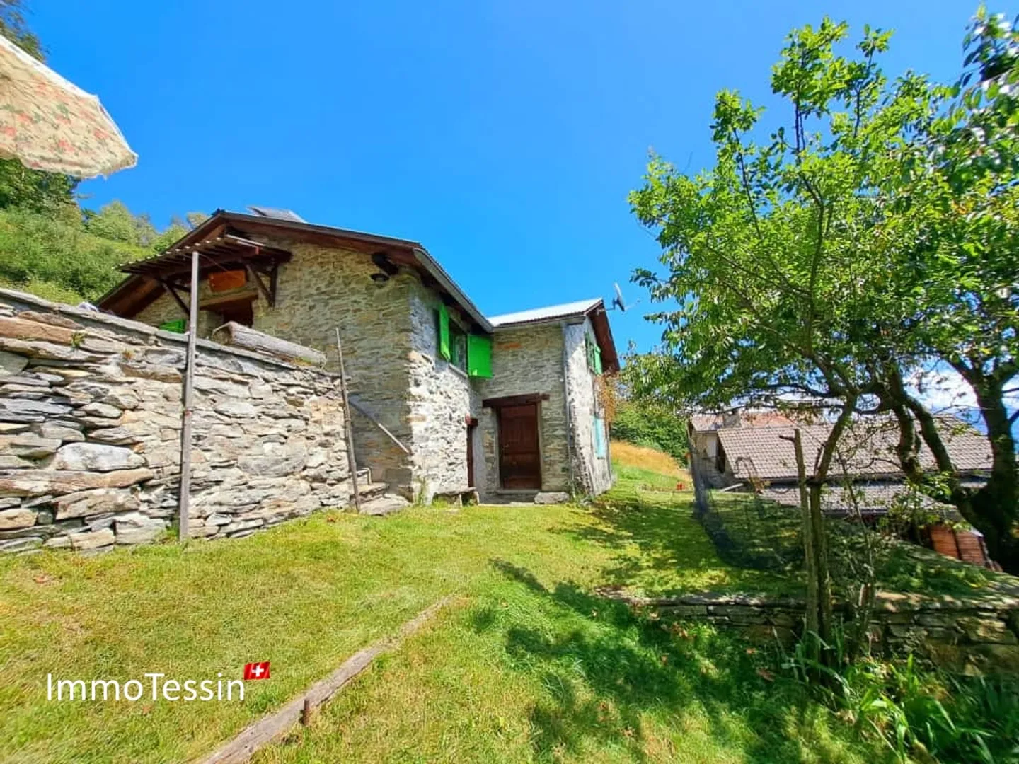 Rustico con vista mozzafiato sulle montagne ticinesi e 6360 m2 di terreno - Foto 4 di 13