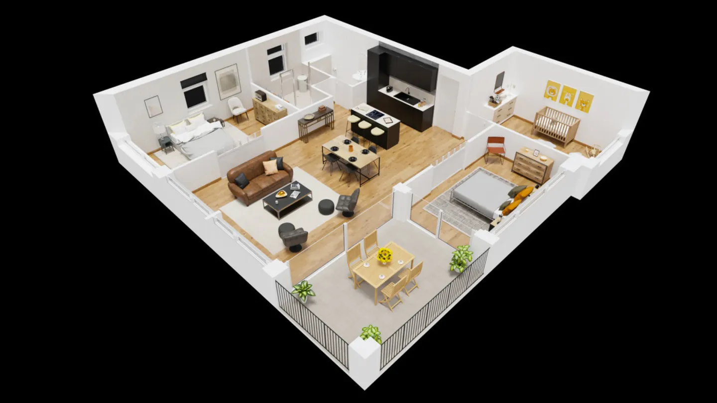 Enkel - les Quellen Los 4 Modulaire Loft de 82m² au 1er étage - Photo 10 sur 14