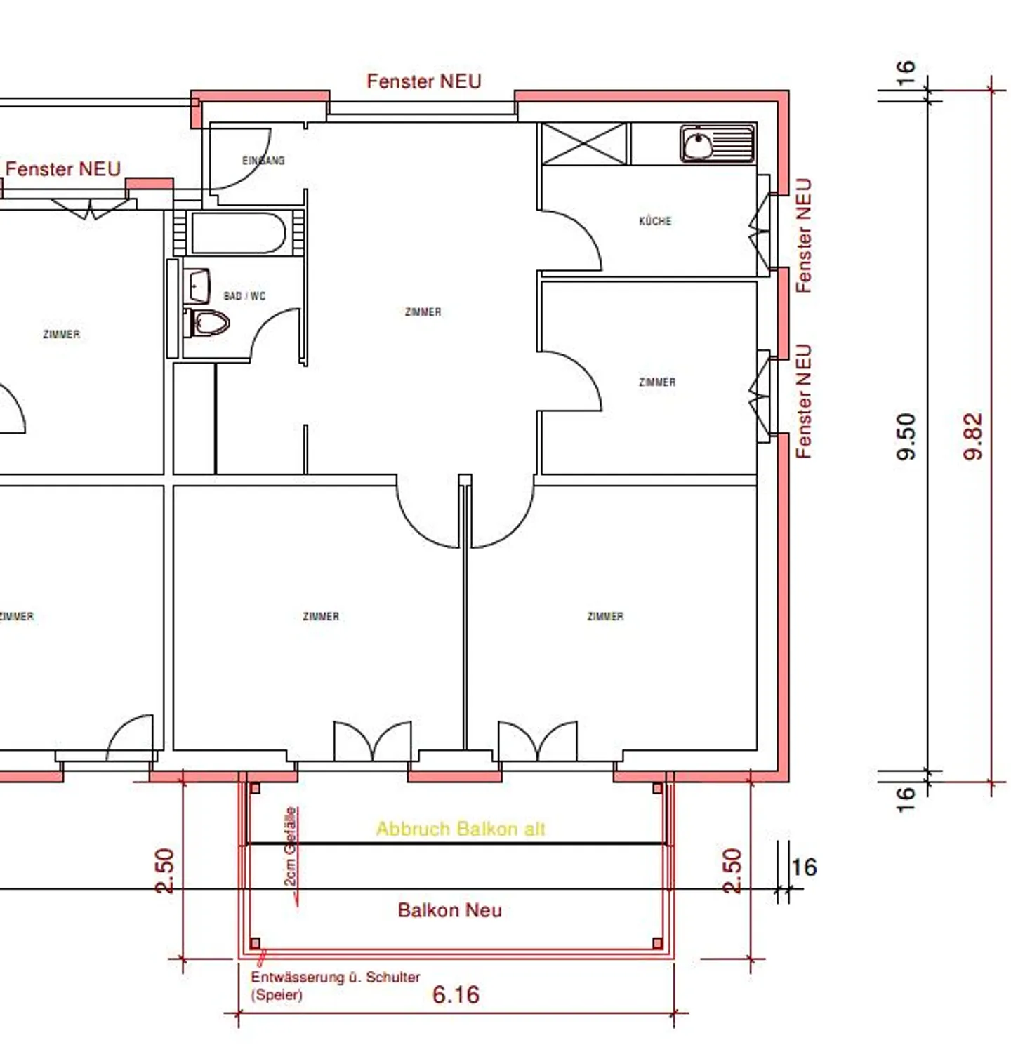 Modernes Apartment mit Balkon - Foto 6 von 6