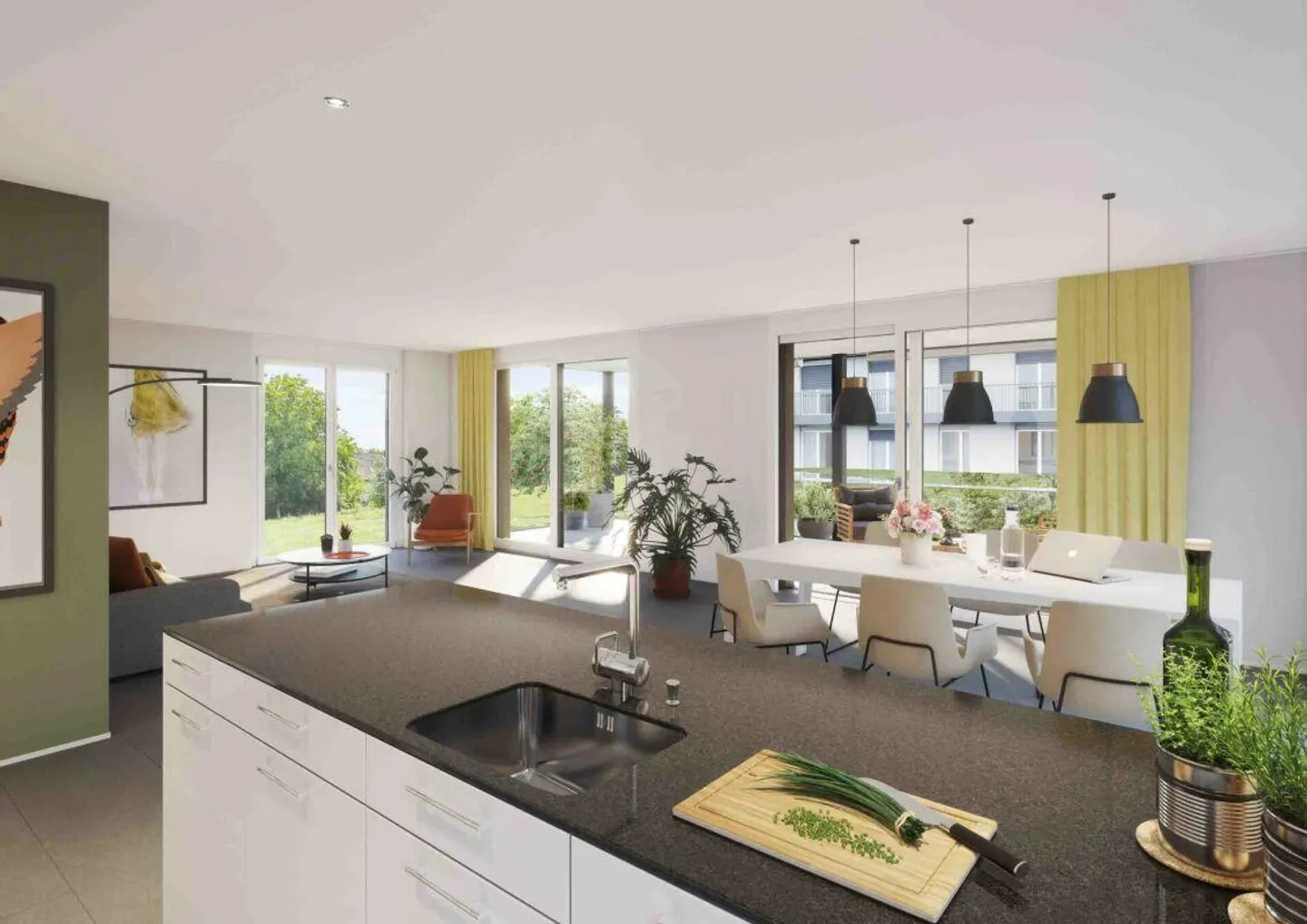 124 m² - 3.5-room garden apartment with wind protection glazing - Photo 3 of 9