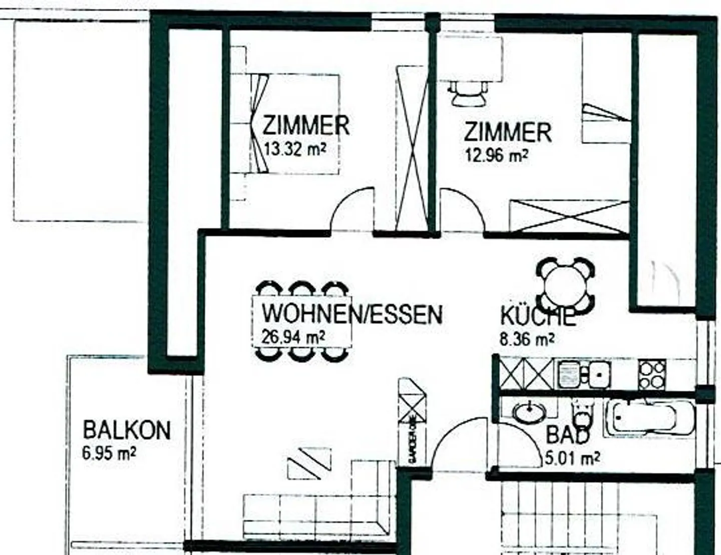 Bel appartement sous les combles, lumineux, dans un emplacement calme et central - Photo 7 sur 7