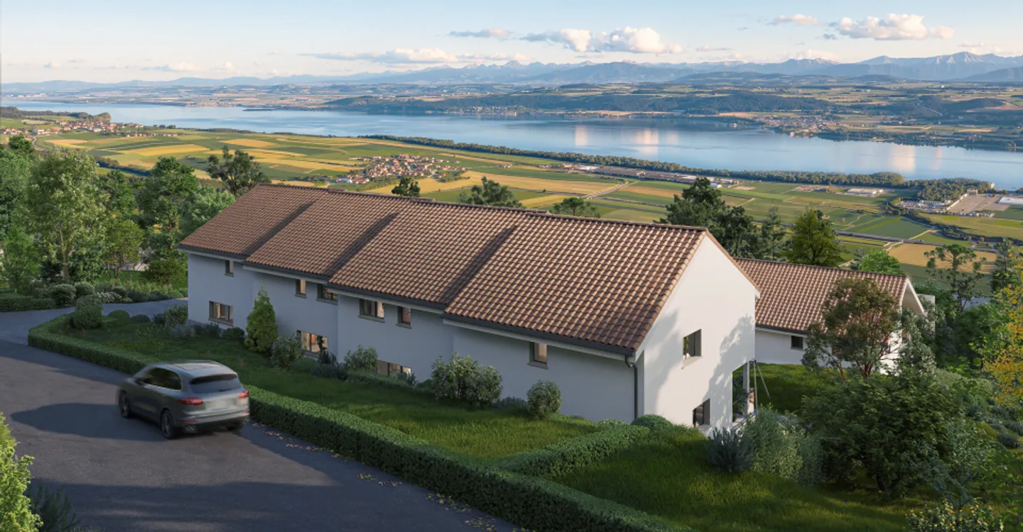 6 NUOVE CASE A VILLARS-BURQUIN CON VISTA MOZZAFIATO SUL LAGO! - Foto 1 di 11