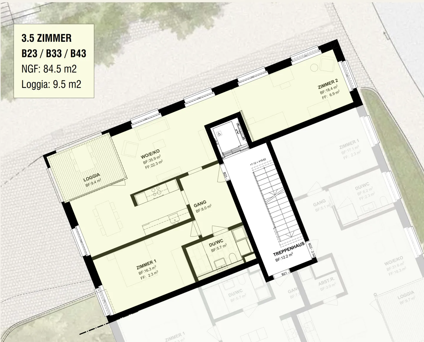 Appartement 3.5 pièces à Benken - Photo 12 sur 13