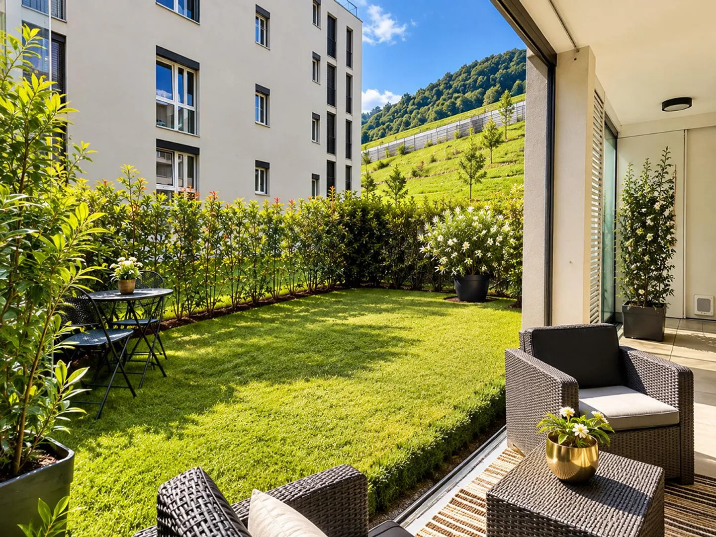 MENDRISIO | 2,5 PIÈCES AVEC VÉRANDA ET JARDIN PRIVÉ EN PLUS D'UN EMPLACEMENT DE PARKING DANS UN GARAGE - Photo 13 sur 20