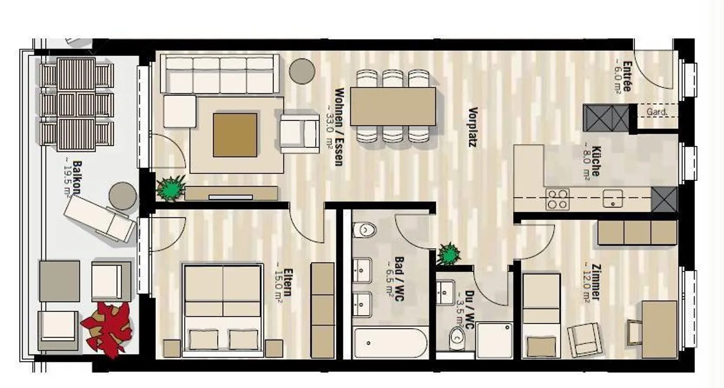 Ideale per noi! Appartamento di 3,5 stanze con 2 bagni e terrazza - Foto 14 di 14
