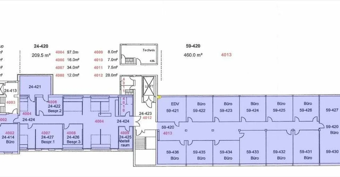 Große Büros | 850m2 | gute Zugangsmöglichkeiten - Foto 5 von 5