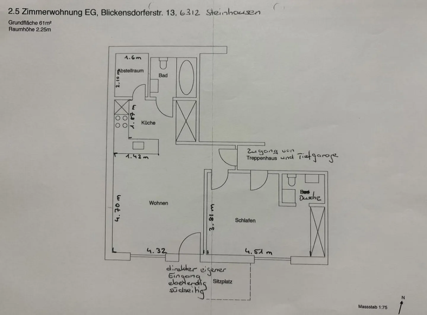 Appartamento attraente di 2½ stanze al piano terra - Steinhausen - Foto 2 di 2