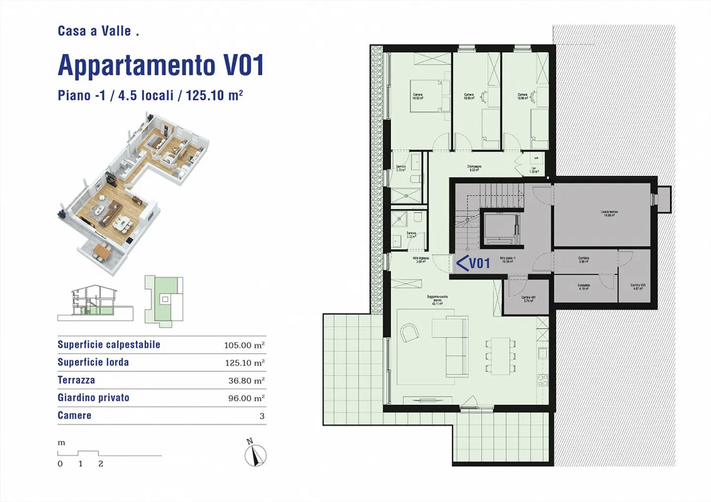 New 4.5-room apartment with garden in Cadenazzo - Photo 11 of 11