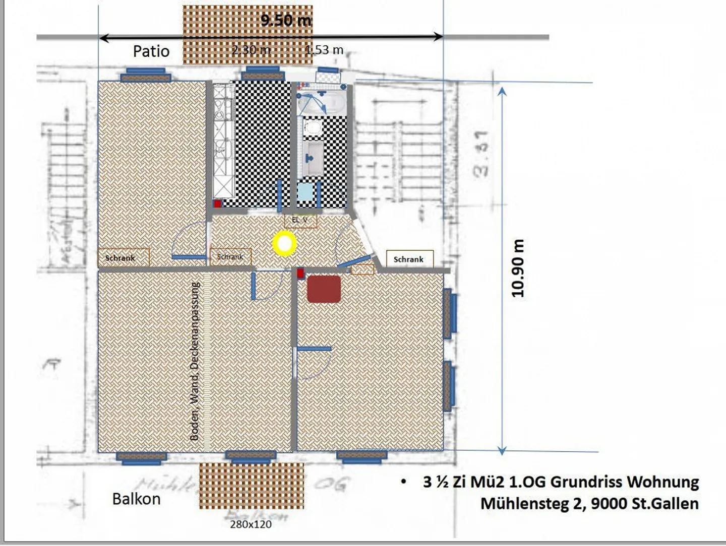 Renoviertes Apartment mit atemberaubendem Blick - Foto 12 von 12