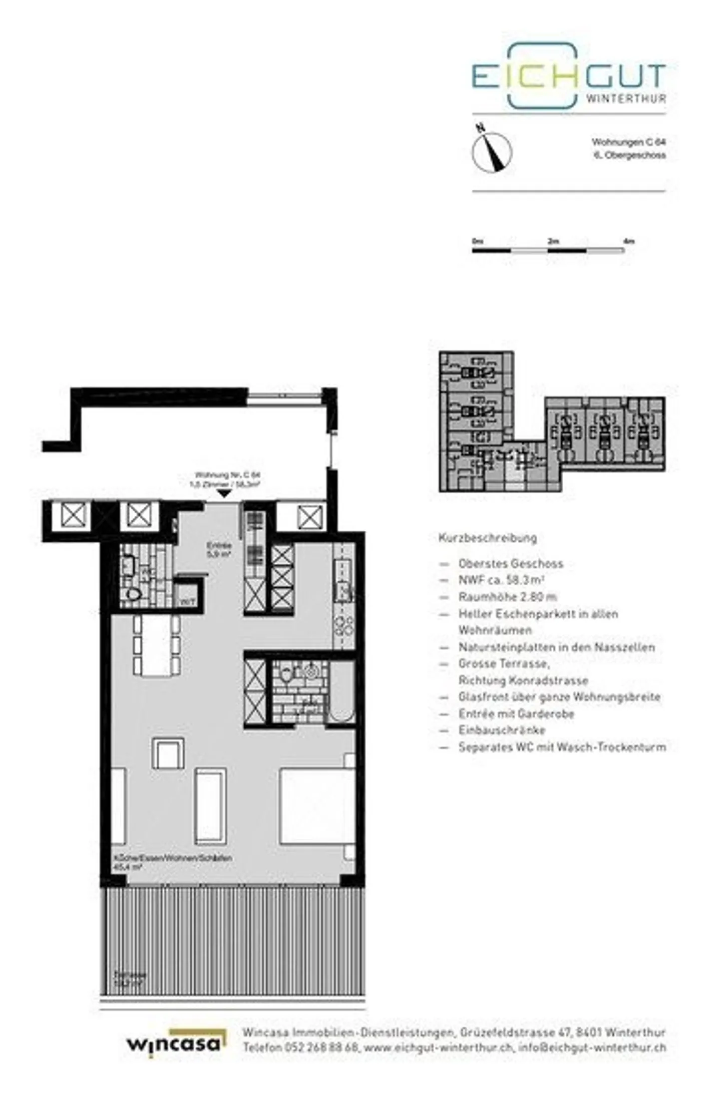 APPARTAMENTO 1½ STANZA A WINTERTHUR - CITTÀ, ARREDATO, TEMPORANEO - Foto 11 di 11