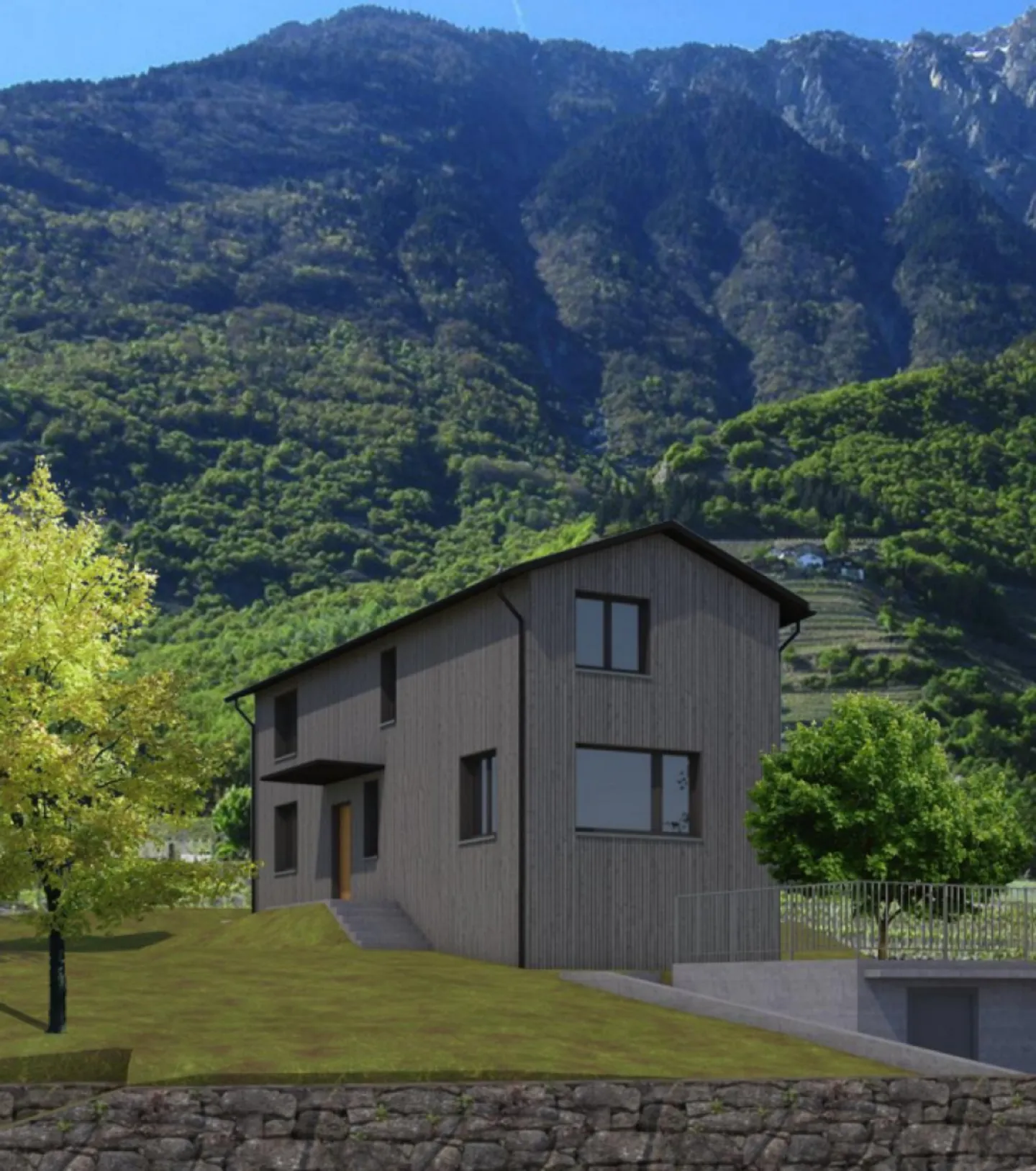 Zeitgenössische Villa mit Mazot - Foto 3 von 4
