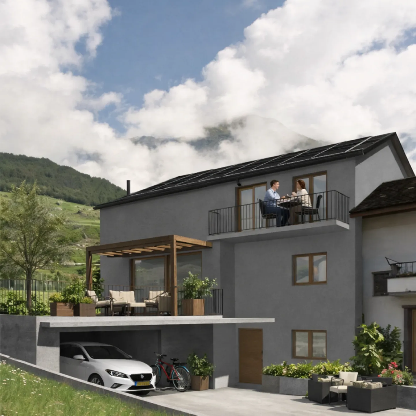 Zeitgenössische Villa mit Mazot - Foto 4 von 4