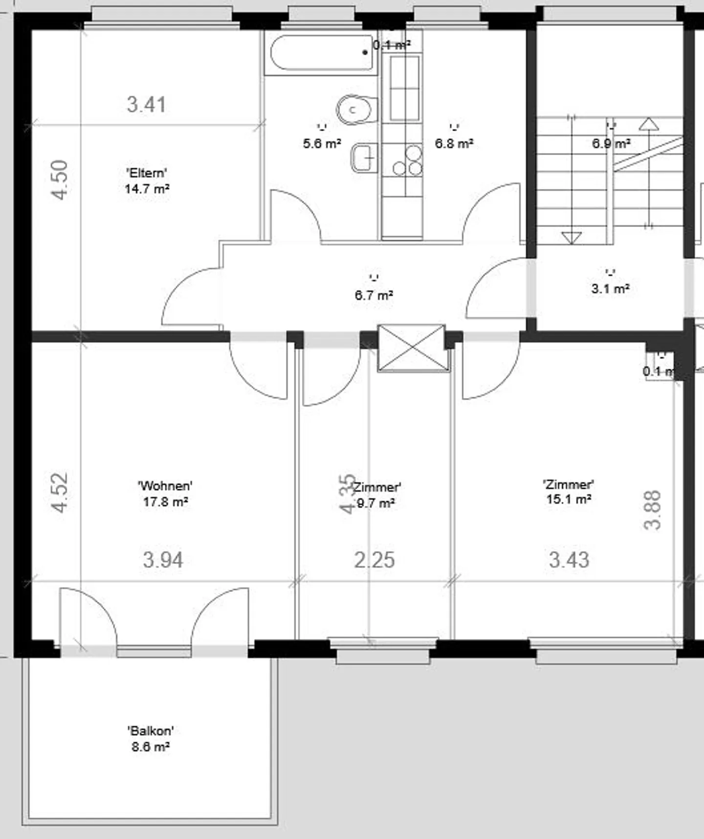 Helle 4-Zimmerwohnung mit Balkon! - Foto 9 von 9