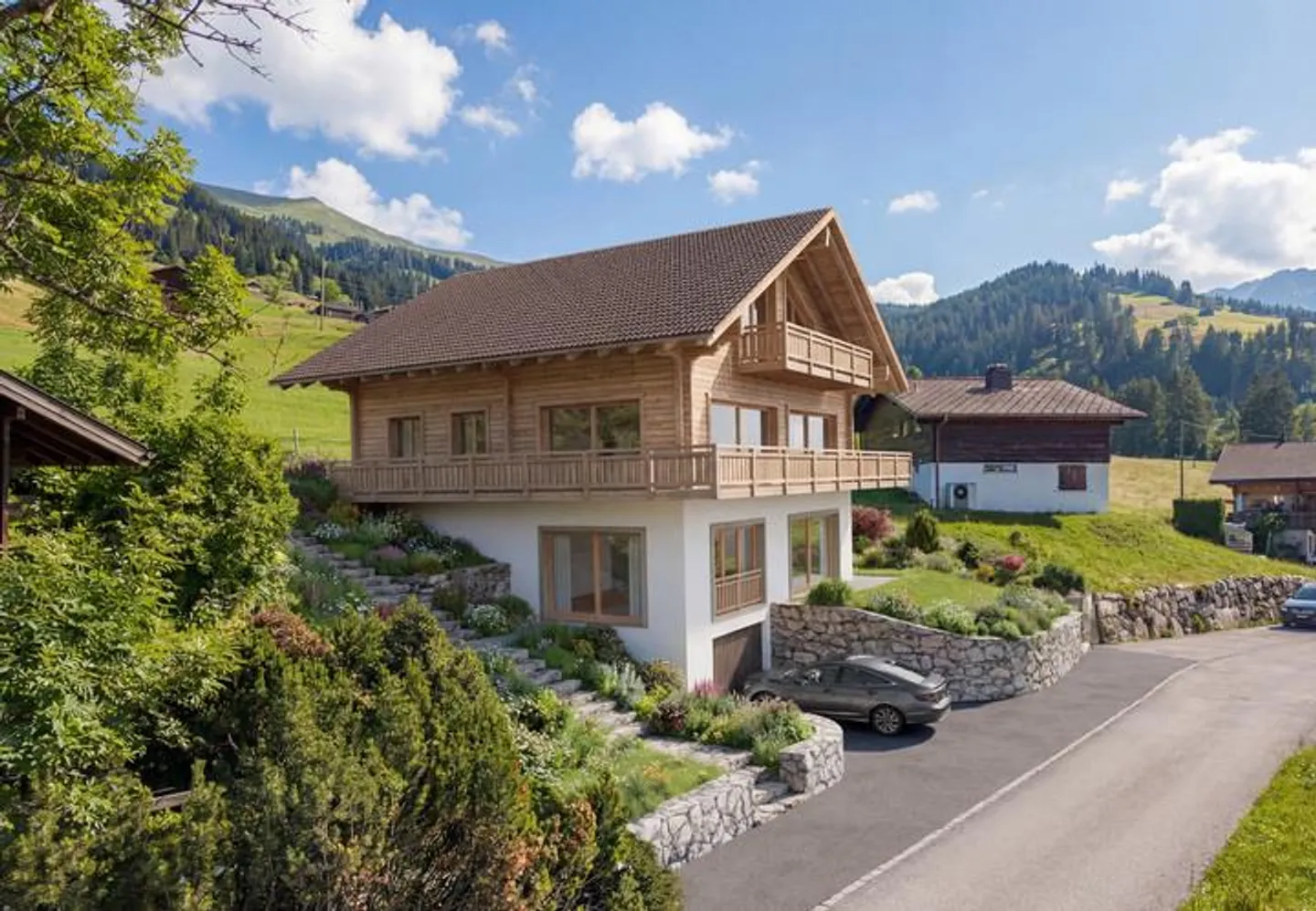 SUNNY LOCATION AT LENK - 747 m² BUILDING LAND WITH A DREAM MOUNTAIN PANORAMA - Photo 2 of 9