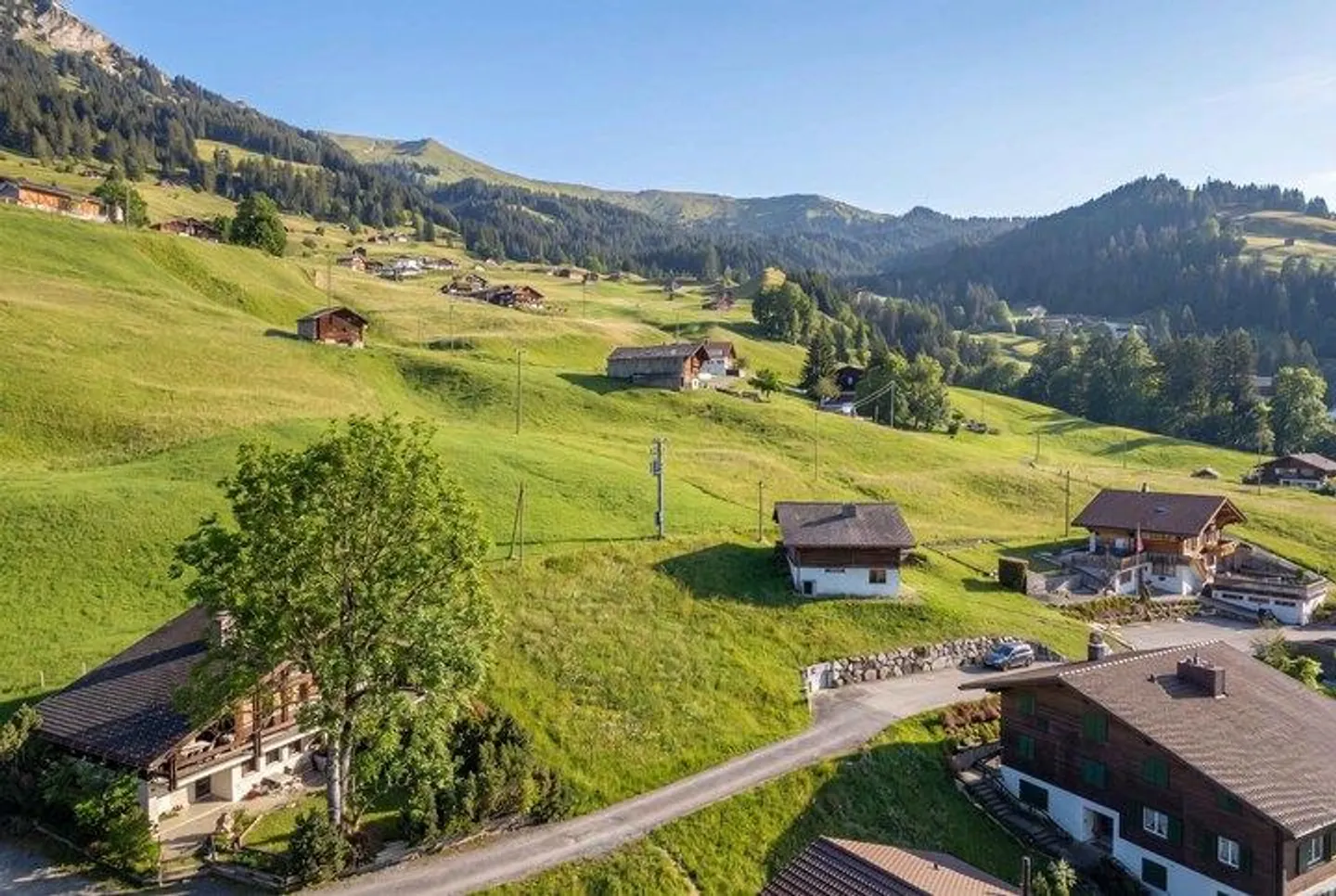 SUNNY LOCATION AT LENK - 747 m² BUILDING LAND WITH A DREAM MOUNTAIN PANORAMA - Photo 4 of 9
