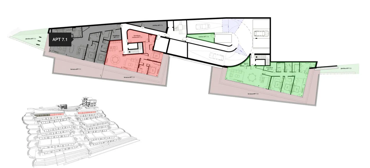 Penthouse à vendre à Lugano avec terrasse, jardin et vue sur le lac - Photo 13 sur 15