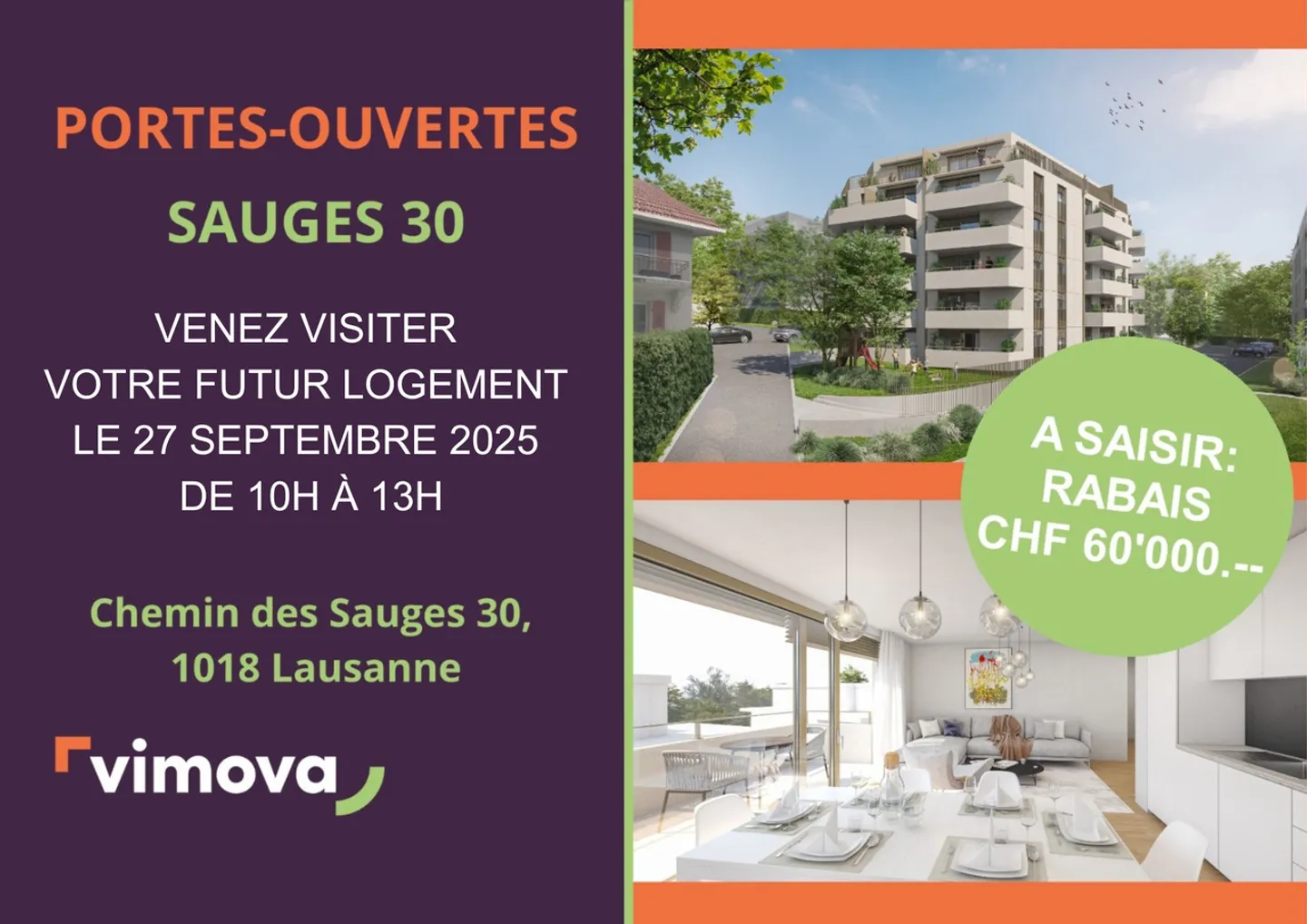 Sauges 30 - Lot 16 - New 4.5 Room Apartment in an Ideal Location - Photo 1 of 7