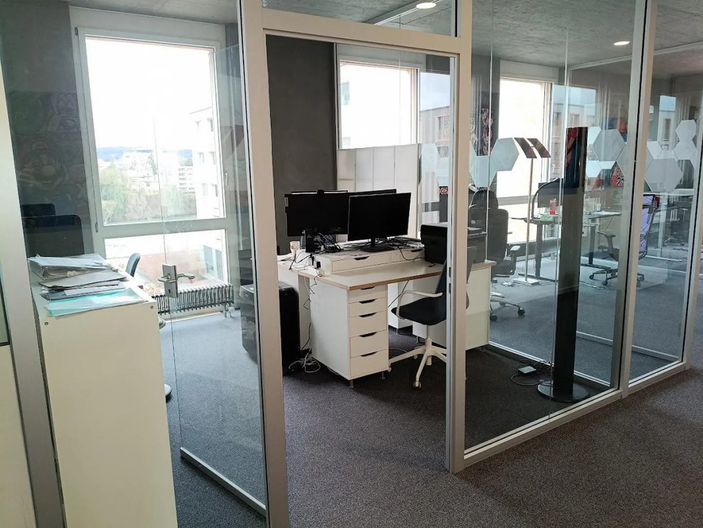 Ufficio luminoso con vista sul Reno in una bella comunità di uffici - Foto 5 di 8