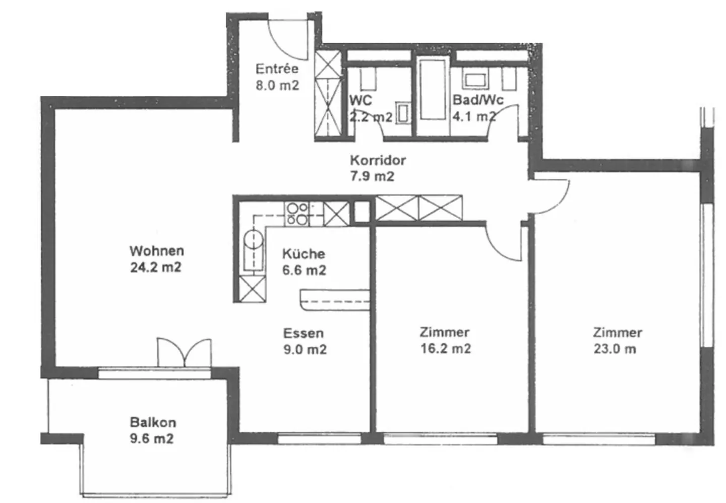 Grosszügige 3.5-Zimmer-Wohnung in Adliswil - Foto 8 von 8