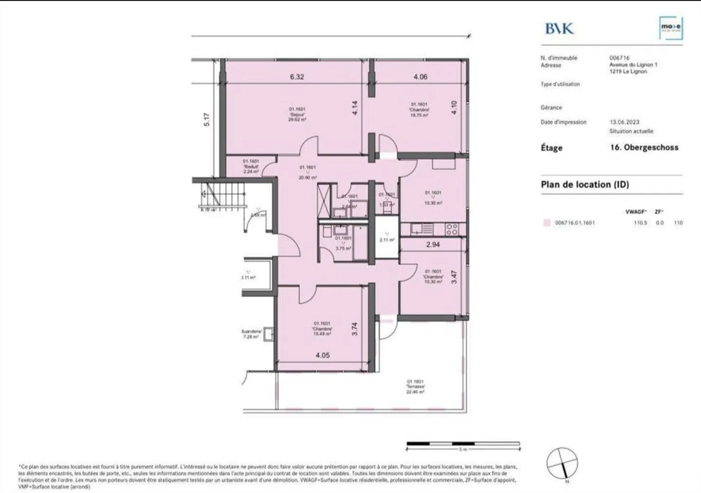 Appartement 5 pièces situé au Lignon - Foto 4 von 4