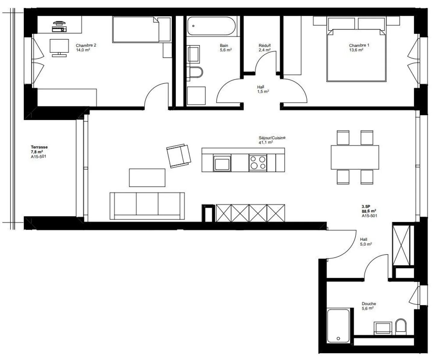 3.5 Zimmer neue Dachgeschoss -A15-501 - Foto 10 von 11