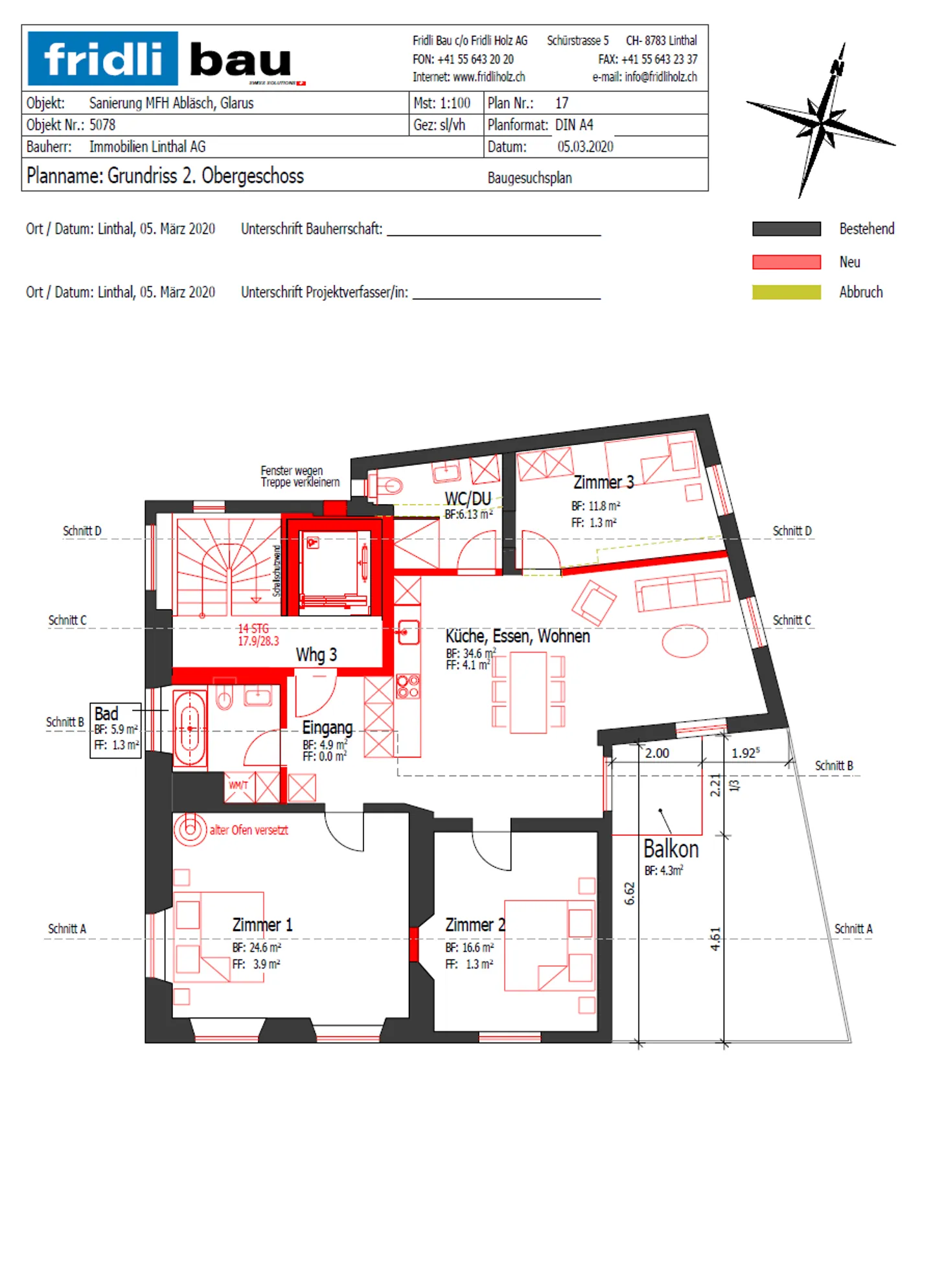 Modernes Apartment in Glarus - Foto 3 von 6