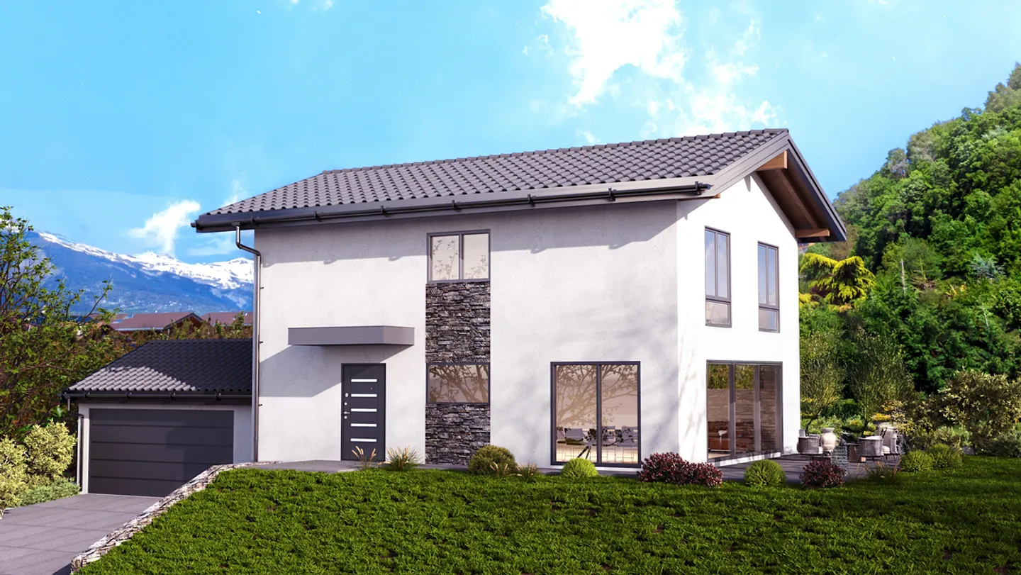 IN VENDITA MAGNIFICA VILLA 5.5 STANZE A PLAN-BAAR - Foto 1 di 5