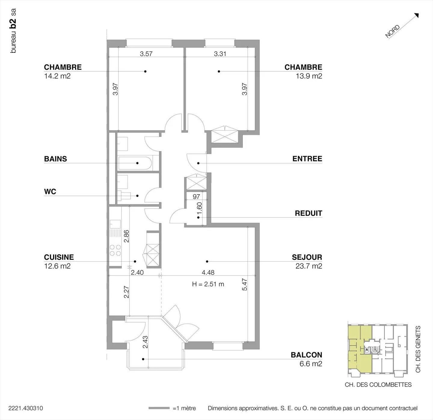 PETIT-SACONNEX - Chemin des Colombettes 12 - 80m2 - Foto 4 di 4