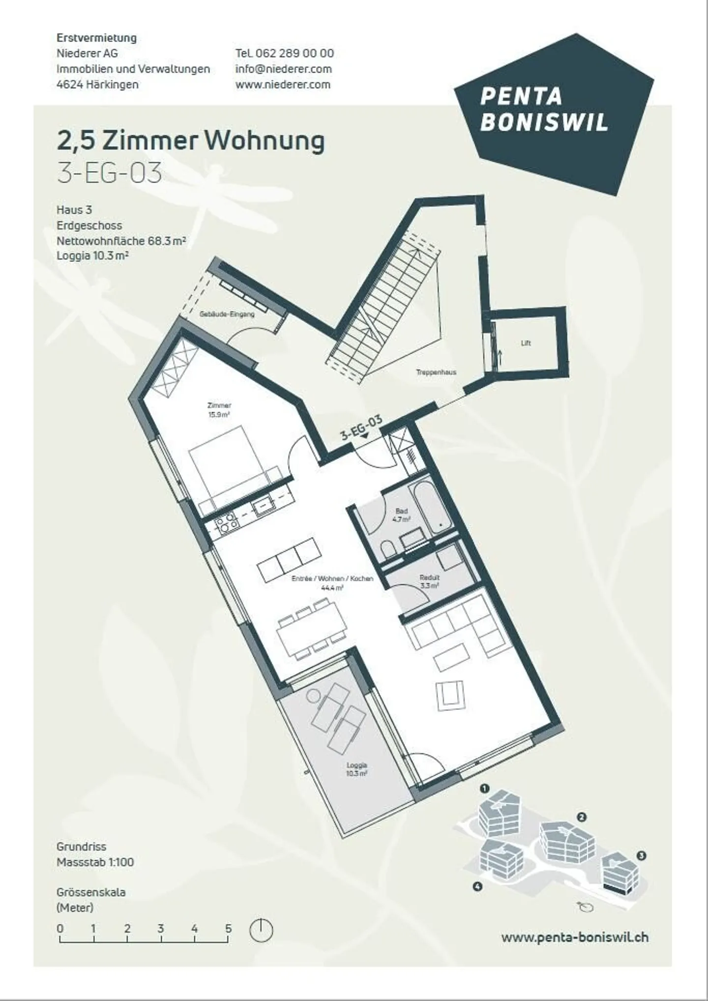 Modern 2.5 room apartment in nature-friendly Fünfeck - Photo 11 of 12