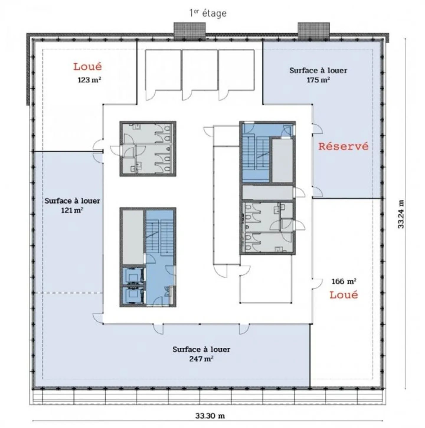 A few magnificent office spaces from 125 m2 to 250 - Photo 1 of 7