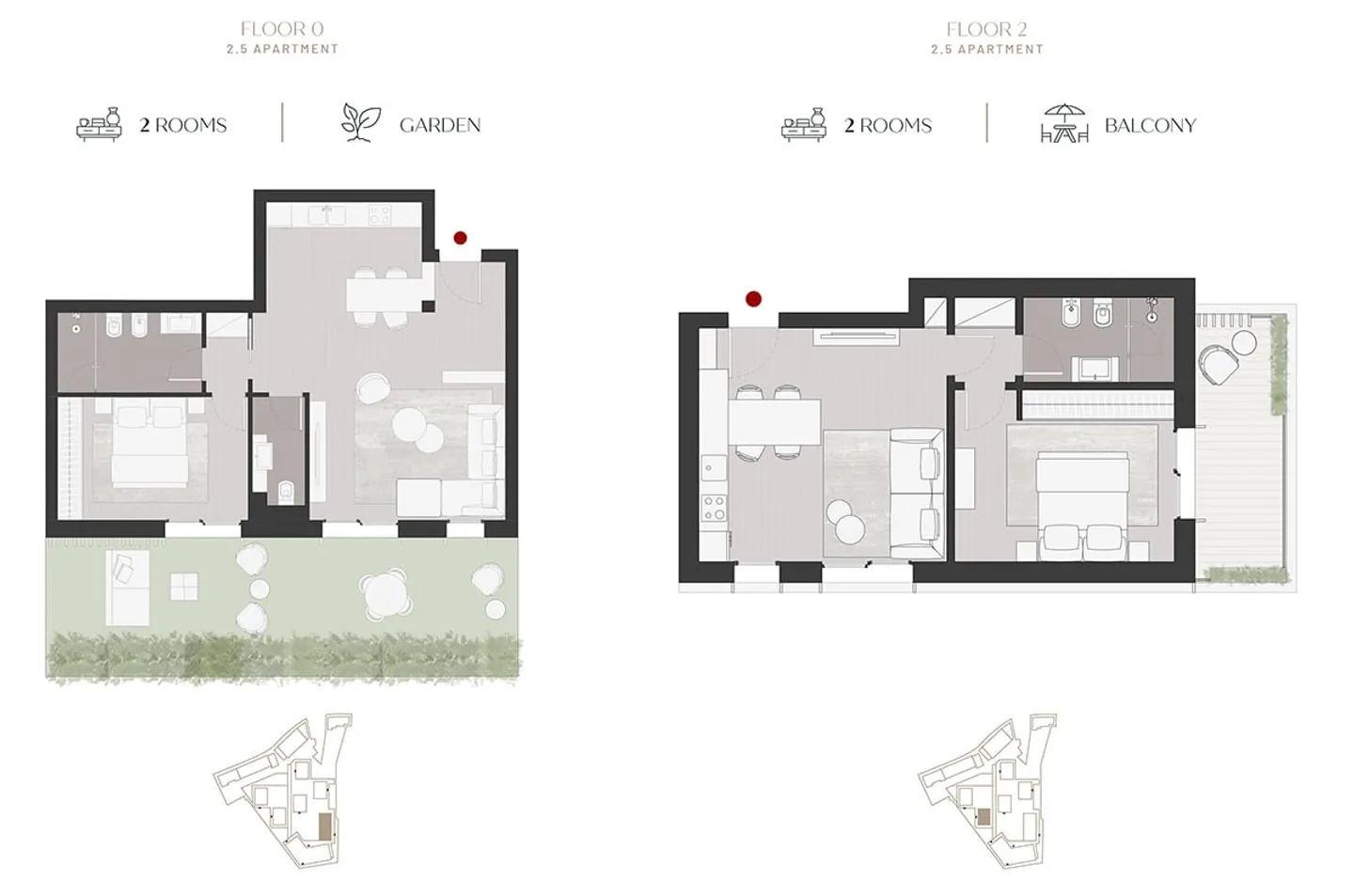 Modernes 2,5-Zimmer-Apartment in neuem Minergie-Gebäude - Stabio - Foto 7 von 15