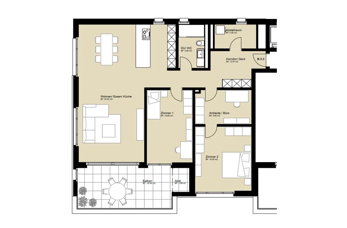 Newly built 3.5-room apartment 1st floor (year of construction 2025) - Photo 7 of 7