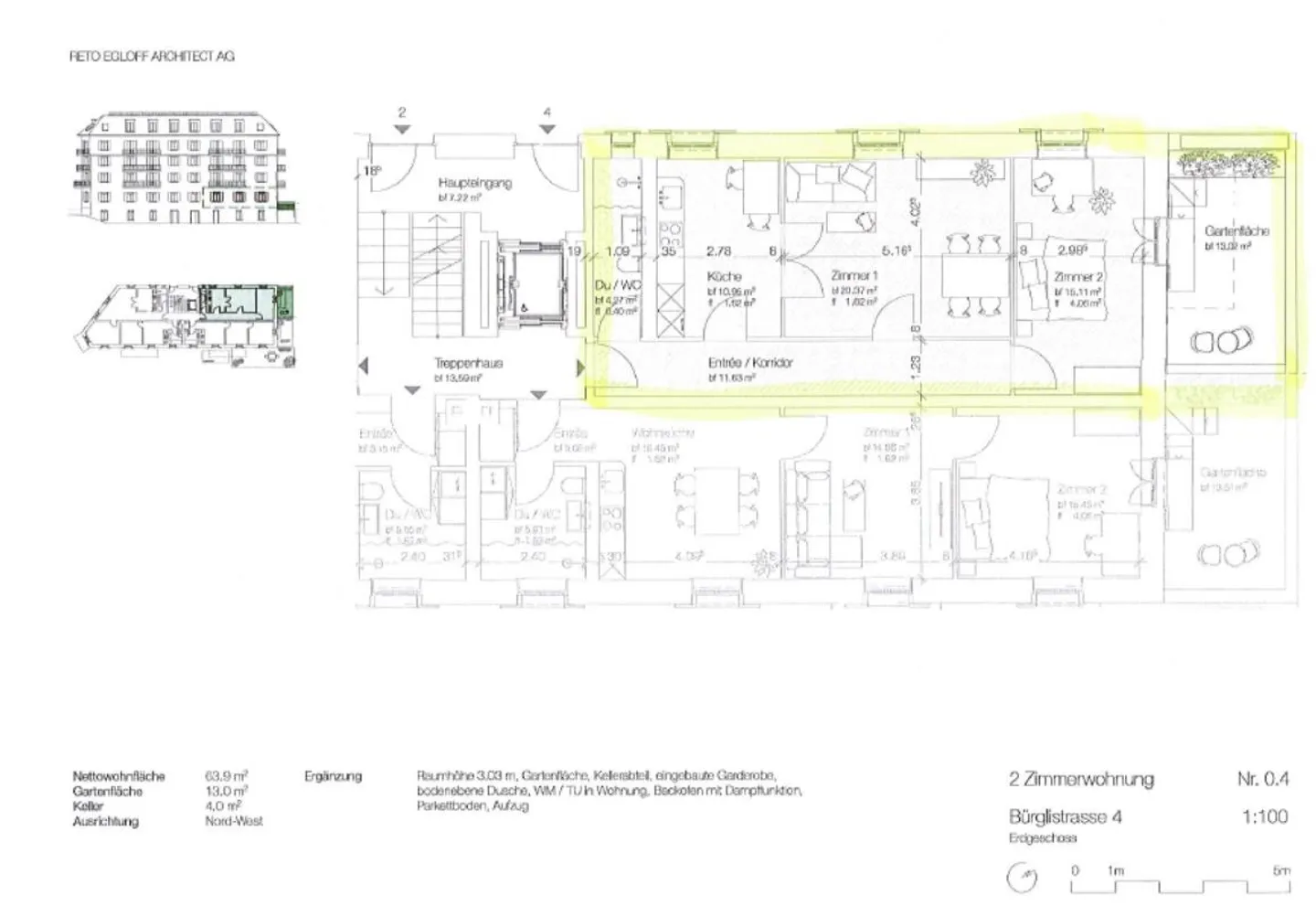 Luminoso appartamento di 2,5 stanze con area giardino nel bel quartiere dei musei... - Foto 9 di 9