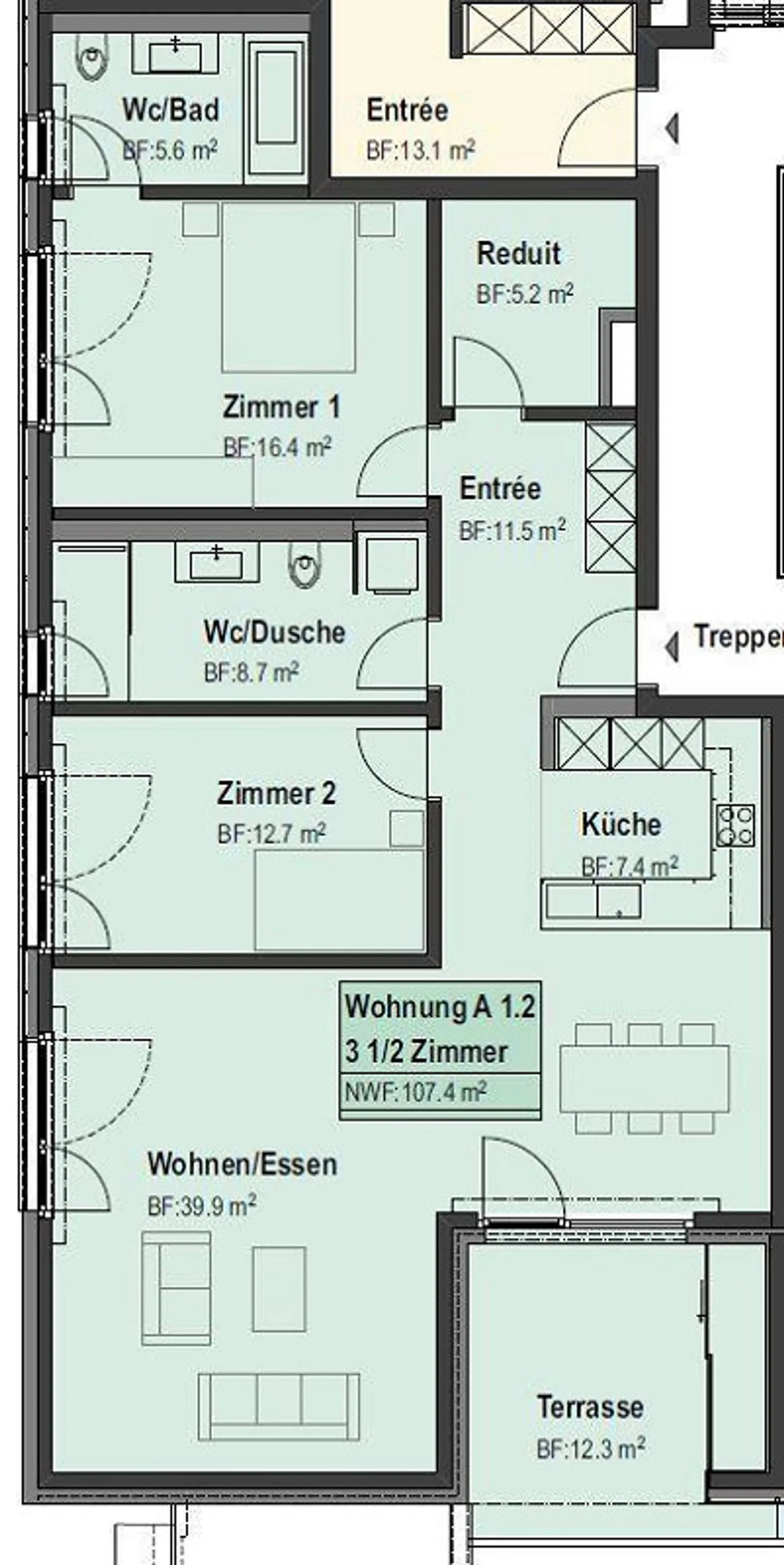 Grosszügige Wohnung in Münchwilen - Foto 8 von 8