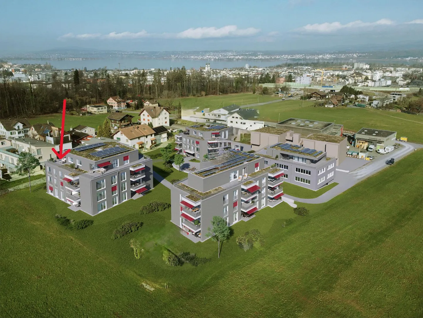 Appartamento 3.5 stanze in un nuovo sviluppo residenziale in una posizione tranquilla - Foto 1 di 4