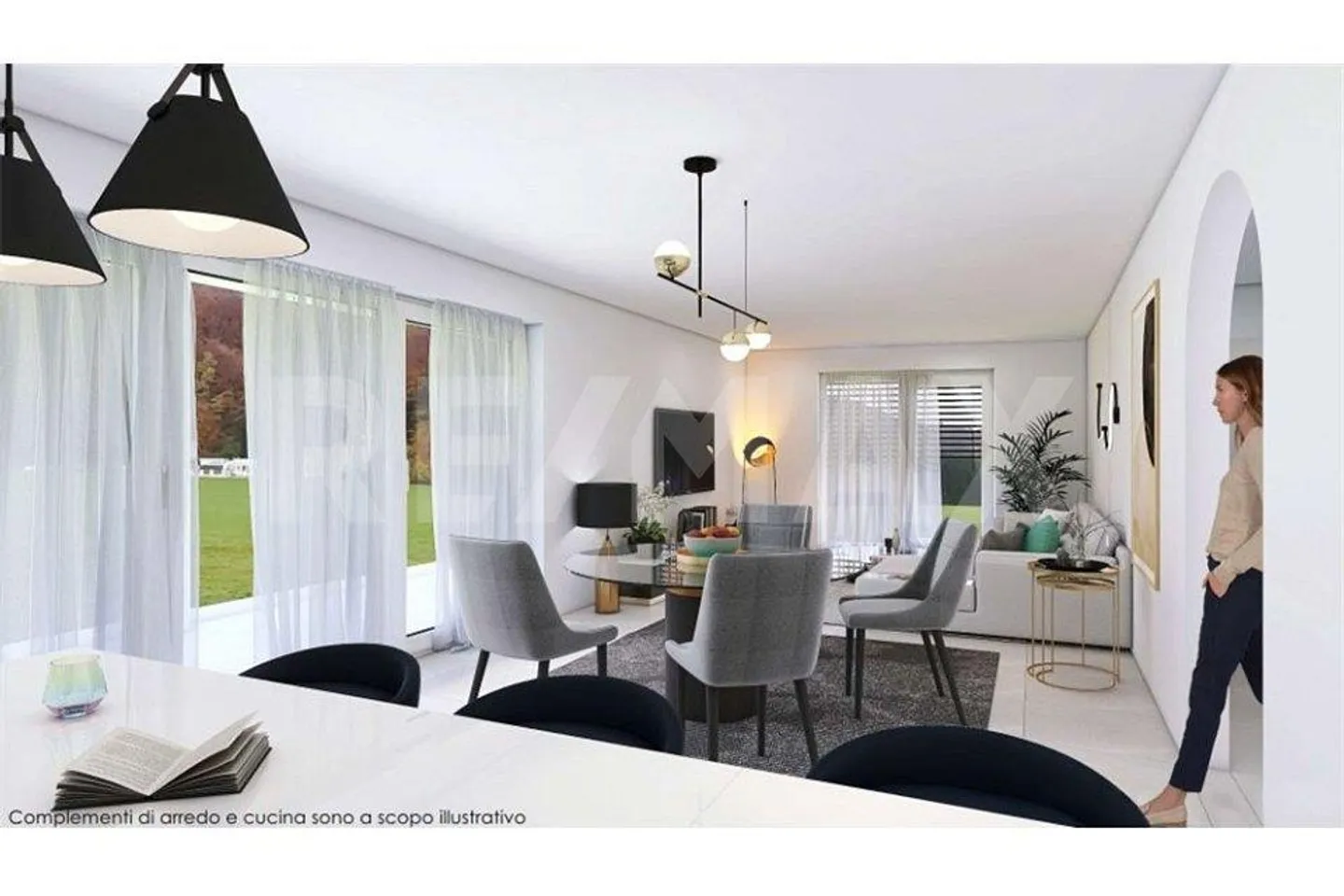 Residenza Dhevid – modernes 4½-Zimmer-Apartment mit schönem Blick auf die Berge - Foto 4 von 13
