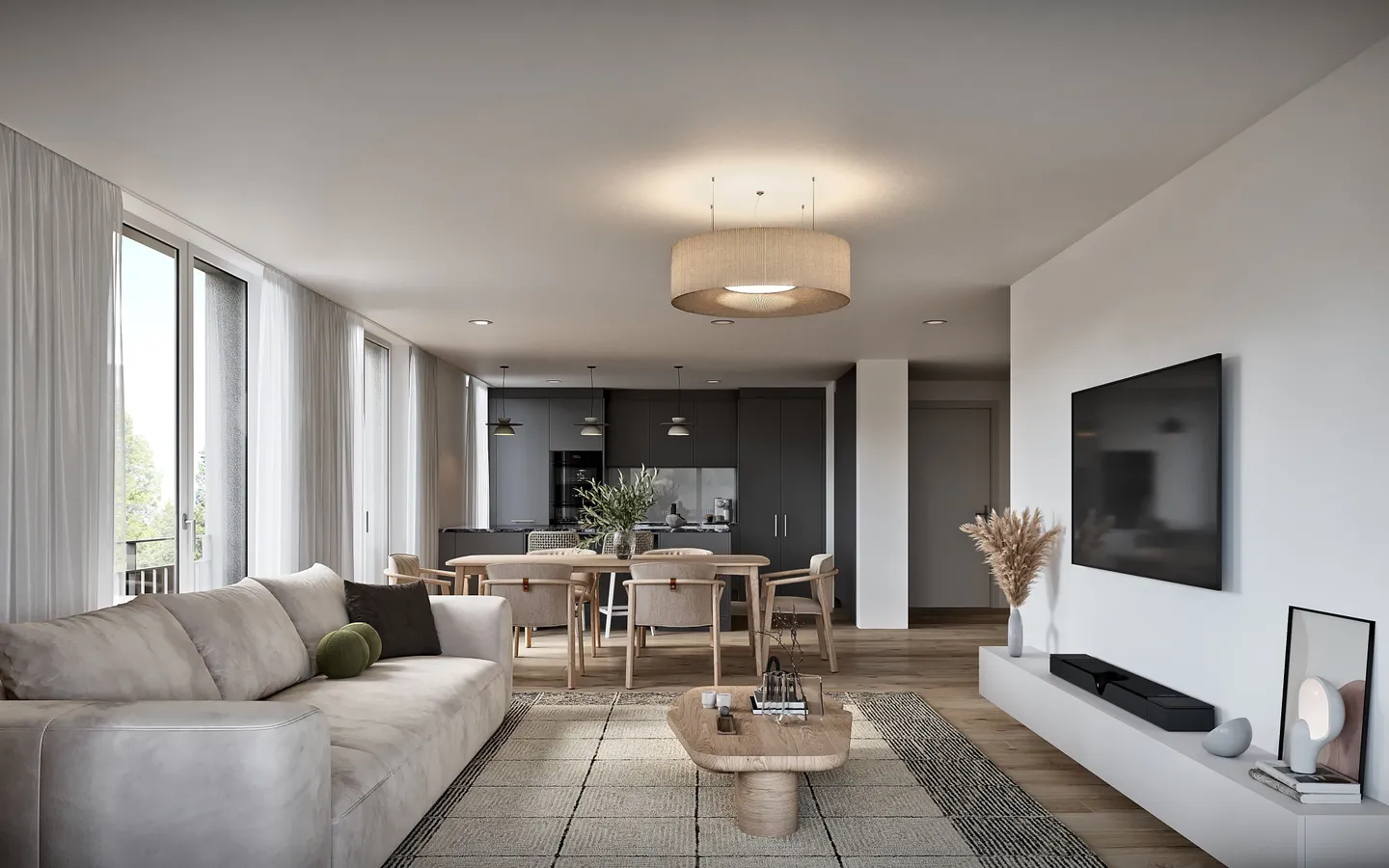 Appartement moderne 3.5 pièces - Photo 2 sur 12