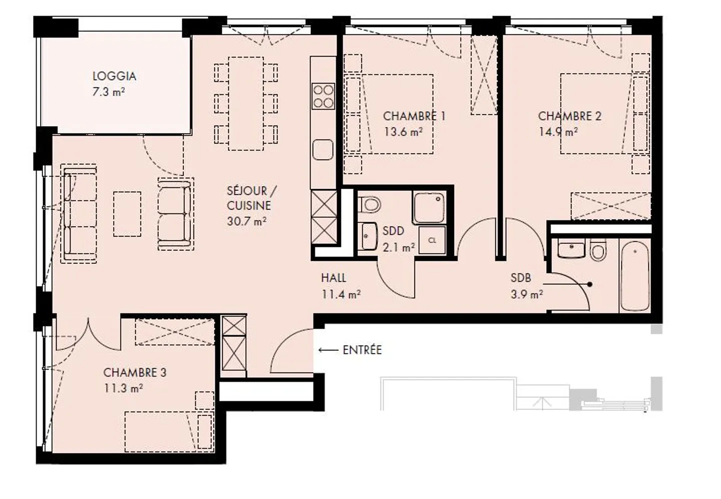Appartement de 4.5 pièces au 1er étage, Nord-Ouest  Quartier de lOr... - Foto 1 von 1