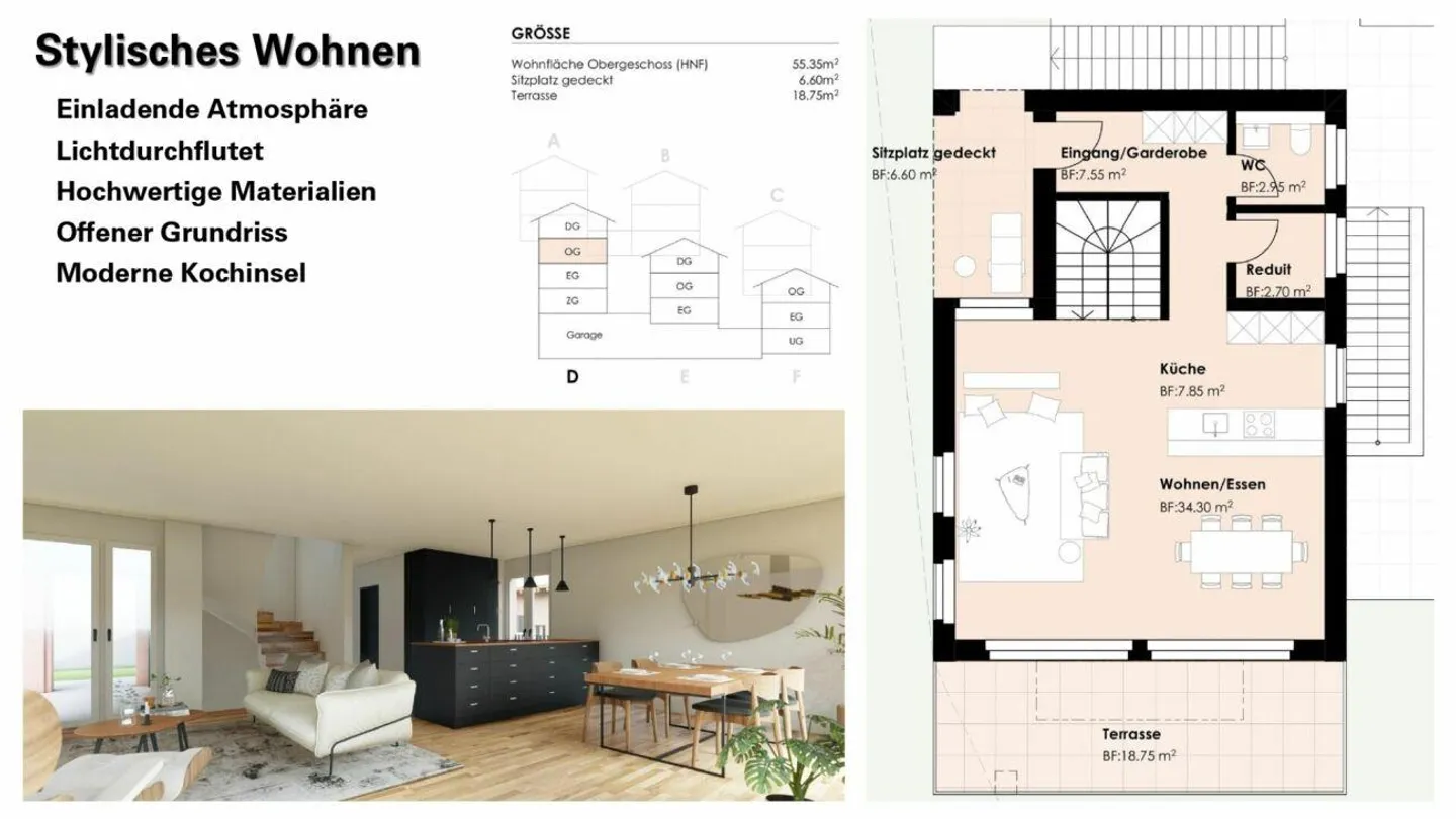 Casa elegante con appartamento separato - Vita versatile a Bergün (Casa D) - Foto 6 di 10