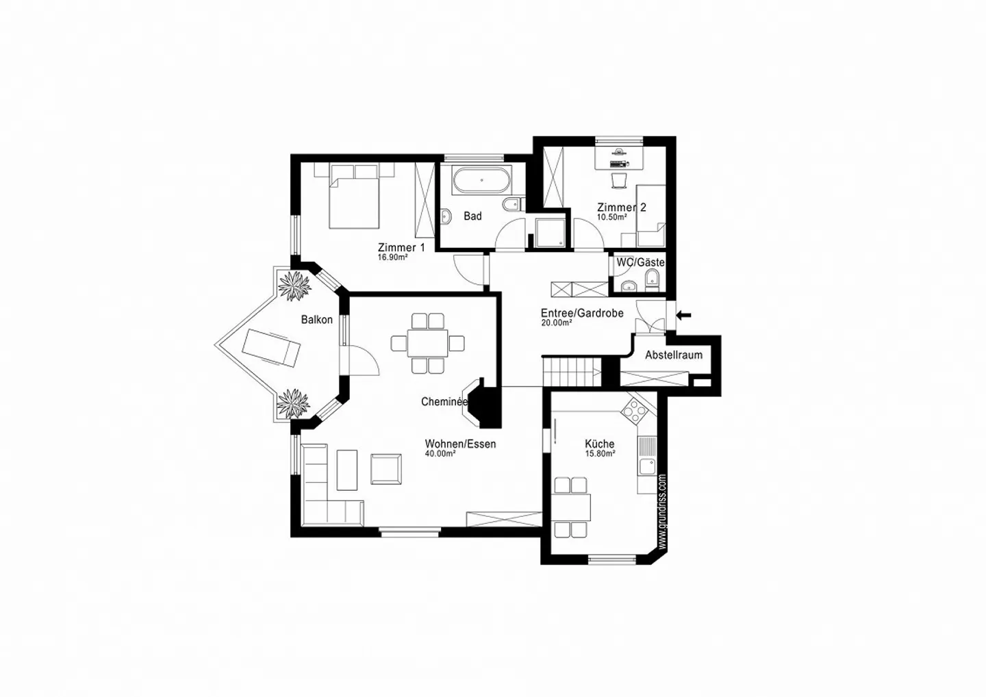 Spacious, bright 4.5-room penthouse apartment with gallery - Photo 10 of 13